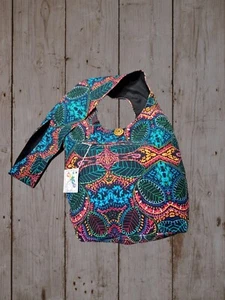 FAIR TRADE - GRINGO - Heavy Cotton Leafe Print Shoulder Bag (BGN-351) - Picture 1 of 1