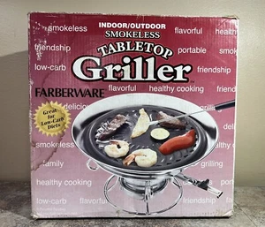 Farberware Smokeless Tabletop Griller Indoor Outdoor Griller Great For Low Carb - Picture 1 of 6