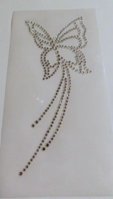 Hotfix Bügelbild Strass Schmetterling Crystal o.Farbwahl 140507 Karostonebox - Bild 1 von 2