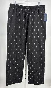 Polo Ralph Lauren Hombre Multi Pony Pijama Tejido PJ Pantalones X-Grande Negro - Imagen 1 de 5