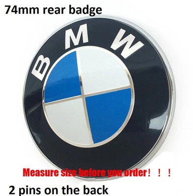 Fit for BMW Rear Trunk Emblem Logo 74mm/2.9IN – Compatible Replacement Badge - Image 1 of 4