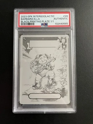 Garbage Pail Kids 28 Barbara Ella Black Printing Plate PSA Authenticated 2023 - Image 1 of 3