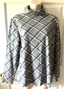 Karen Scott Women's Turtleneck Size L Gray Long Sleeve Pullover Top - Picture 1 of 7