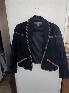 nueva identidad mujer chaqueta cuero western med con ribete de cuero y bolsillos - Imagen 1 de 12