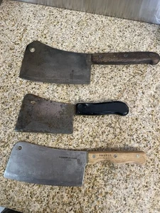Vintage Meat Cleavers Village Blacksmith- Briddell- Parker Brothers - Picture 1 of 11