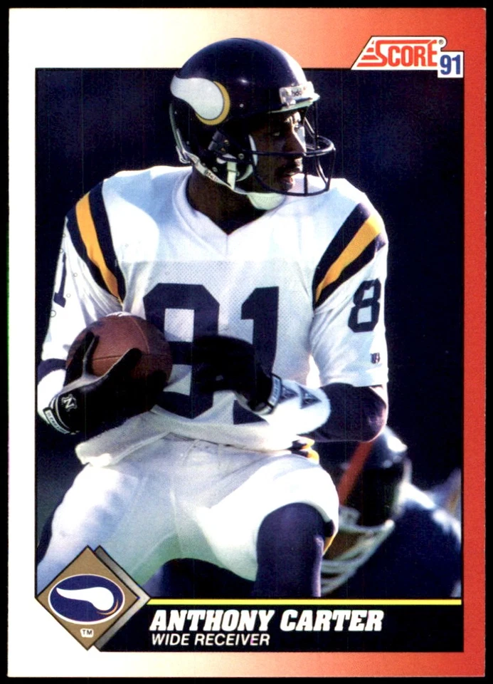 Anthony Carter 1991 Score #182 Vikings NFL READ FREE SHIPPING AutographDen - Image 1 of 2