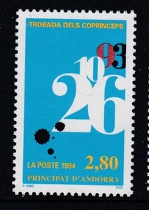 FRENCH ANDORRA Meeting of the Co-Princes MNH stamp - Picture 1 of 1