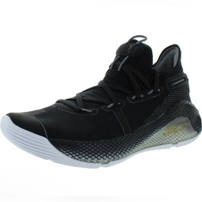 Under Armour Curry 6 Men’s Team Black/Gold Basketball Shoes 3022893-008 Sneakers - Image 1 of 4