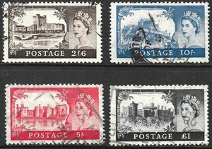 Great Britain Scott 371-374 SG 595-598 Used Wmk. 322 Issued 1959. - Picture 1 of 2