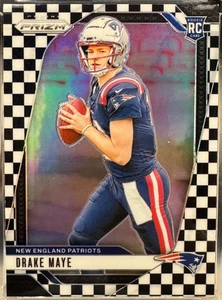 2024 Panini Prizm Rookies Drake Maye #329 Black and White Checkered RC Patriots - Bild 1 von 3