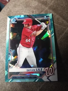1st Bowman Draft 2021 cromo zafiro Daylen Lile AQUA/20 novato como nuevo y centro - Imagen 1 de 2