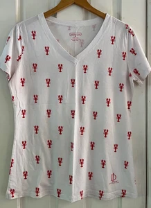 DUFFIELD LANE DAMEN T-SHIRT GRÖSSE LARGE WEISS MIT HUMMERDRUCK NEU OHNE ETIKETT - Bild 1 von 4