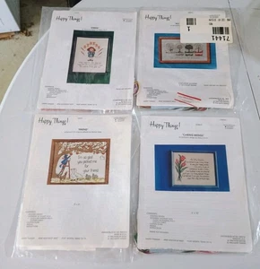 Lotto di 4 kit punto croce Happy Things - Foto 1 di 9