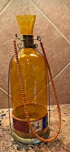 Pier 1 Imports Candle Lantern Amber Glass - Picture 1 of 13