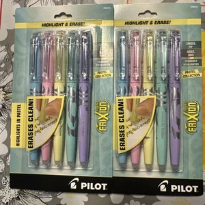 Pilot FriXion Erasable Highlighters Pastel Collection Chisel Tip Five Color Set - Picture 1 of 2