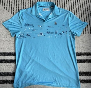 Camisa Polo Original Penguin By Munsingwear Estampado Playa Mediana - Imagen 1 de 3