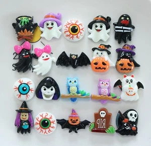 20Pcs Mixed Resin Halloween Ghost Pumpkin Flatback Buttons for Crafts DIY Decor - Picture 1 of 15