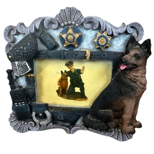 Vanmark Blue Hats of Bravery Dogs Picture Frame German Shepherd 2.25 x 3.25" Pic - Picture 1 of 15