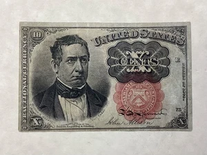 ~ FR 1266 - TEN 10 CENTS FIFTH / 5TH ISSUE FRACTIONAL CURRENCY NOTE - MEREDITH - Picture 1 of 2