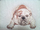 BULLDOG  SET OF 2 HAND TOWELS bathroom EMBROIDERED by laura 