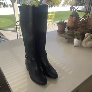 Cole Haan Black Leather Ga Huntington Tall Over The Knee Boot Size 8 Womens - Picture 1 of 11