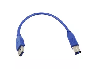 30cm/1ft USB 3.0 Type A Male Plug To B Male Printer Scanner Data Wire Cord Cable - Picture 1 of 5