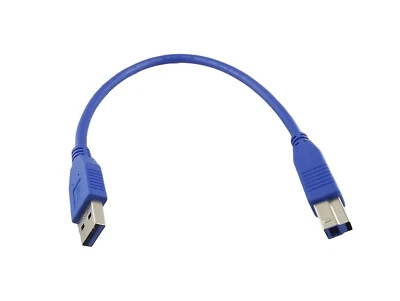 30cm/1ft USB 3.0 Type A Male Plug To B Male Printer Scanner Data Wire Cord Cable - Image 1 of 4