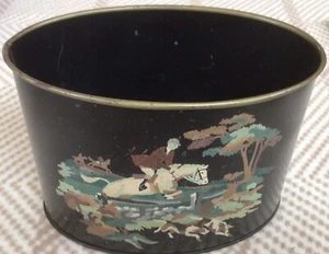 Cesta de escritorio Fox Hunt caza Toleware - Imagen 1 de 7