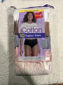 NEW Hanes 10 Pack Women's Briefs Panties Tagless Size 3XL (10) - Picture 1 of 3