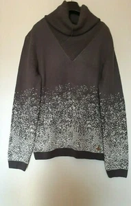 LEE COOPER MENS COTTON ACRYLIC SWEATER SIZE M/L ANTHRACITE & WHITE - Picture 1 of 12