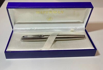 Bolígrafo Waterman Hemisphere acero inoxidable nuevo en caja estrecho Foto 1 de 2