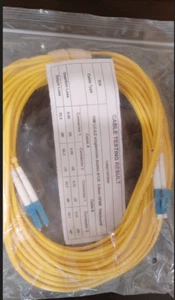 10m LC to LC 3.0mm Duplex Single Mode 9/125 Fiber Optic OFNR Optical Patch Cable - Picture 1 of 2