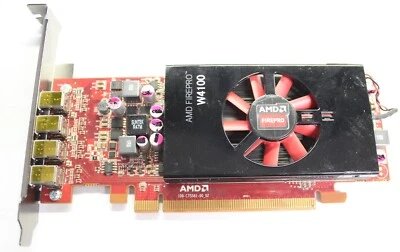 AMD FirePro W4100 2GB Mini DisplayPort X4 Monitors HDMI Video Card - Image 1 of 4