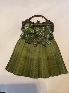 Wayne M. Kleski For Katherine's Butterfly Collection, Green Beaded Purse - Picture 1 of 19