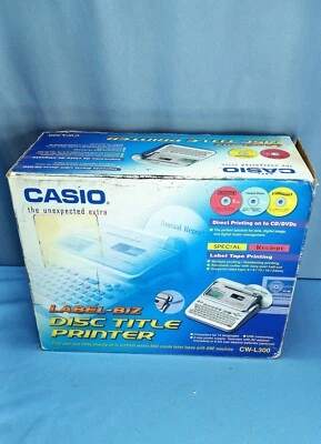 New Casio CW-L300 CD/DVD Disc Title Printer & Label Maker - Image 1 of 4