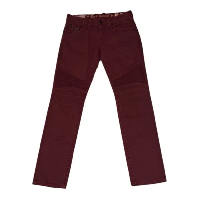 Pantalones de mezclilla Rock Revival talla 32 X 33 Cadie Biker negros rojos calce ajustado para hombre Foto 1 de 4