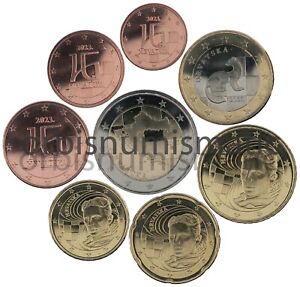 2023 CROATIA NEW COMPLETE FULL EURO COIN SET 1 CENT TO 2 EURO 8 COINS TESLA UNC