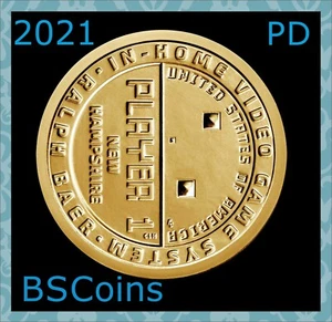 2021 P&D AMERICAN INNOVATION Video Game, NH Dollar 2 Coins - FREE Ship TODAY!! - Picture 1 of 2
