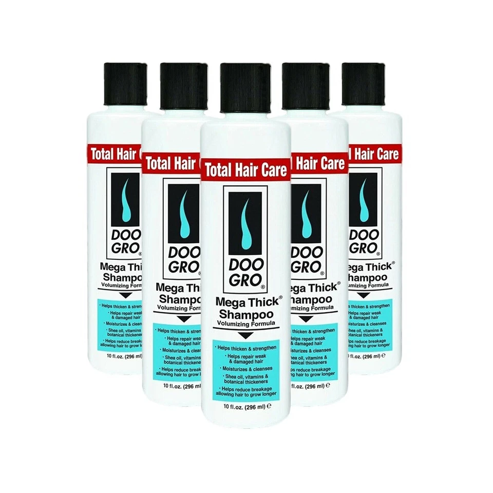 Doo Gro Mega Thick Volumizing Shampoo - Helps Repair Weak 10 Oz Set of 5 - Image 1 of 2