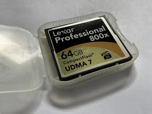 1pcs 64gb Lexar speed 800x compactflash memory card for NIKON CANON CF cam - Picture 1 of 3