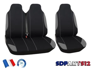 Fundas asientos 2+1 tela gris aireado negro para Opel Vivaro Movano - Imagen 1 de 4