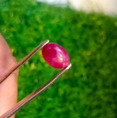 2.50 Carat Natural Cut Dark Red Ruby Loose Gemstone From Afghanistan - Image 1 of 4