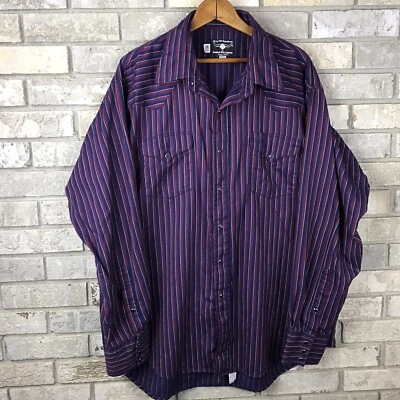 Flying R Ranchwear Ruddock Mfg Co. Men’s 18 - 36 Pearl Snap Long Sleeve Shirt - Image 1 of 4