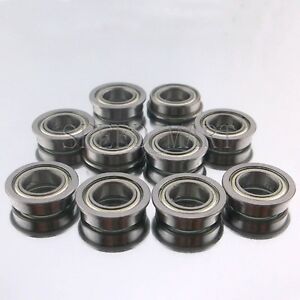 10 x MF104zz Mini Metal Double Shielded  Flanged  Ball Bearings (4mm*10mm*4mm)