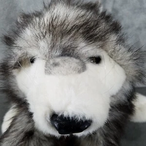 Folkmanis Plüschpuppe Ganzkörper grau weiß Holz Wolf Kuscheltier 18 Zoll - Bild 1 von 11