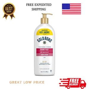 Loción corporal Gold Bond para aliviar la piel seca para diabéticos con vitamina E y aloe (21 oz) - Imagen 1 de 7