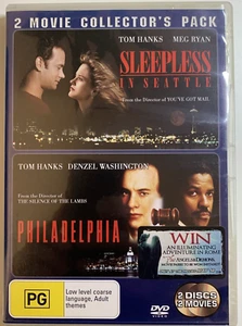 Sleepless In Seattle + Philadelphia (DVD Box Set) Movie, Tom Hanks, R4, RARE - Picture 1 of 4
