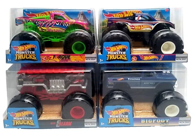 风火轮超大怪物卡车 1: 24 4 件套 Bigfoot 5 警报赛车扭矩 T — 第 1/4 张图片