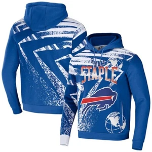 NFL STAPLE Buffalo Bills All Over Print Hoodie - Size XL - Picture 1 of 3