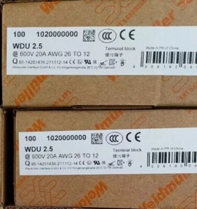 100 pezzi Weidmüller terminale di collegamento WDU 2.5 1020000000 - Foto 1 di 1